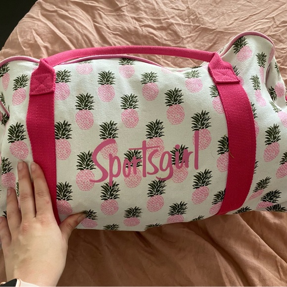 Sportsgirl Bags Sports Girl Pink Pineapple Duffle Overnight Bag